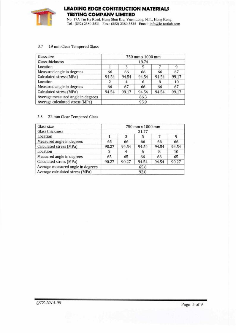 鋼化玻璃表面應力測試報告5