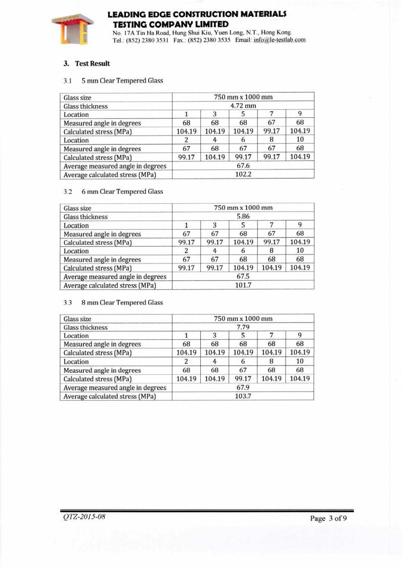 鋼化玻璃表面應力測試報告3